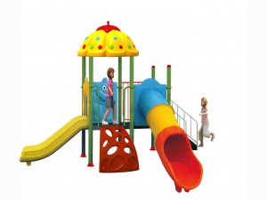 Cầu trượt liên hoàn 2 khối cầu ống