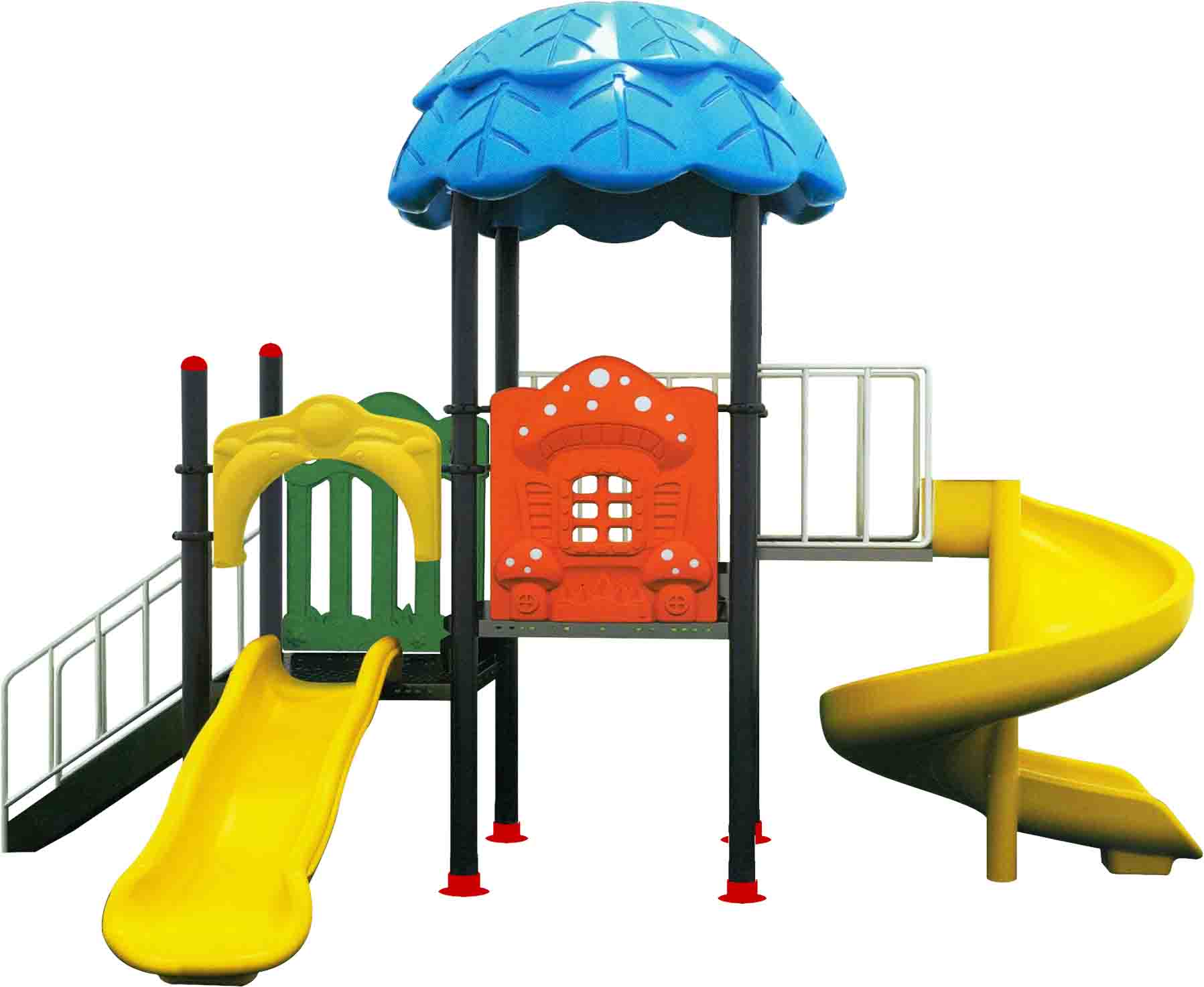 Liên hoàn 2 khối cầu trượt xoắn