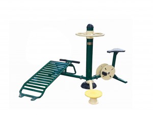 Máy tập thể dục thể thao ngoài trời - Cụm tập lưng bụng, đạp xe, xoay eo