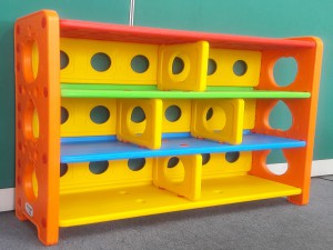 Giá sách nhựa 3 tầng 7 khoang cho bé